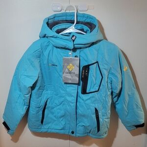 GEMYSE Girls Winter Coat Hooded Ski Jacket Fleece Lined Size S (6–7) NWT